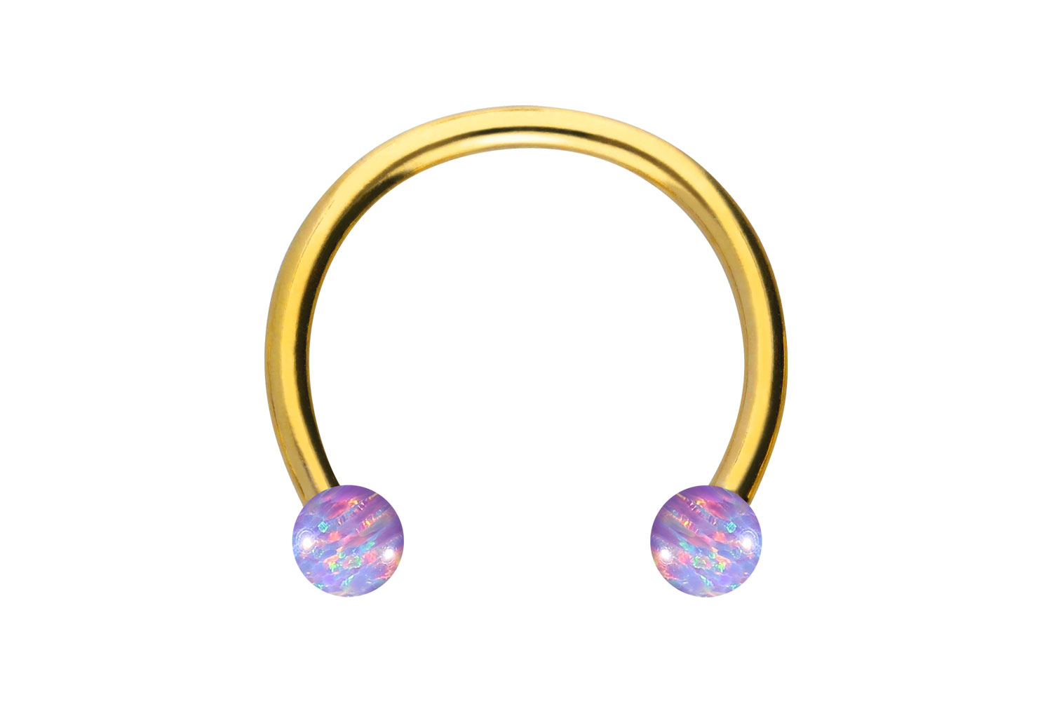 Chirurgenstahl Hufeisenring Piercing SYNTHETISCHE OPALE